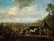 Johannes Lingelbach Flemish Town Sieged by the Spanish Soldiers oil on canvas